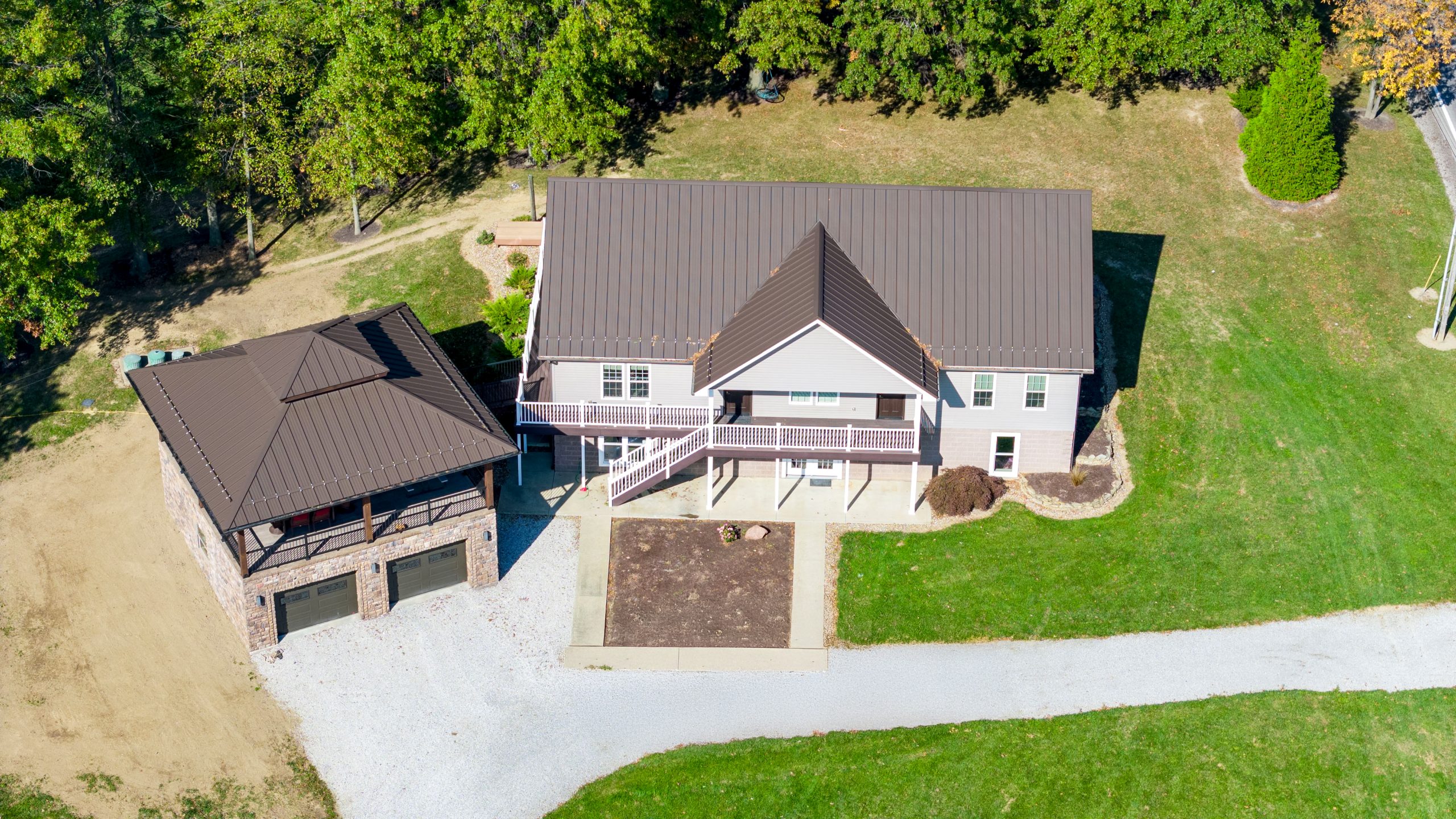 House with standing seam roof